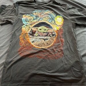 Star Wars Size 14/16 Gray T-Shirt by Mad Engine Baby Yoda Graphic